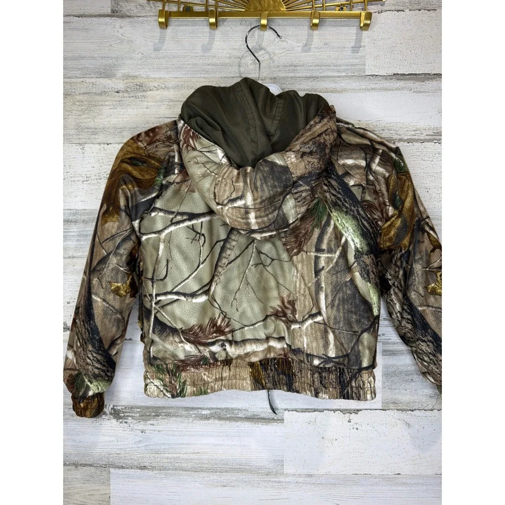 Remington Reversible Jacket Boys 4/5 Camo Real Tree Insulated Gorpcore EUC